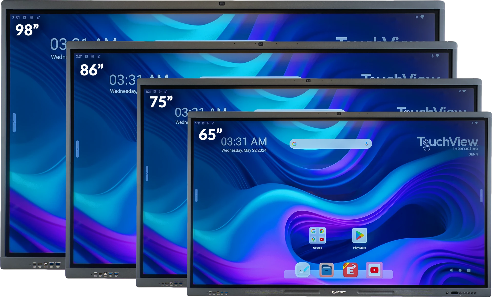 ATFA interactive displays available in four screen sizes
